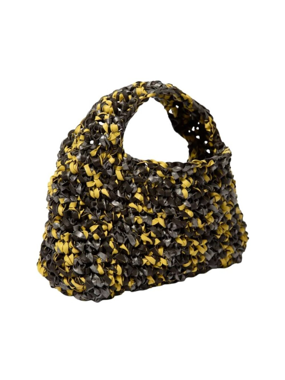 MANGO x Eckhaus Latta Handmade Woven Leather Black Bag NEW $500